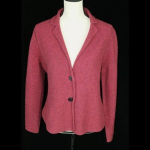 Eileen Fisher Lambswool Cashmere Cardigan Sweater